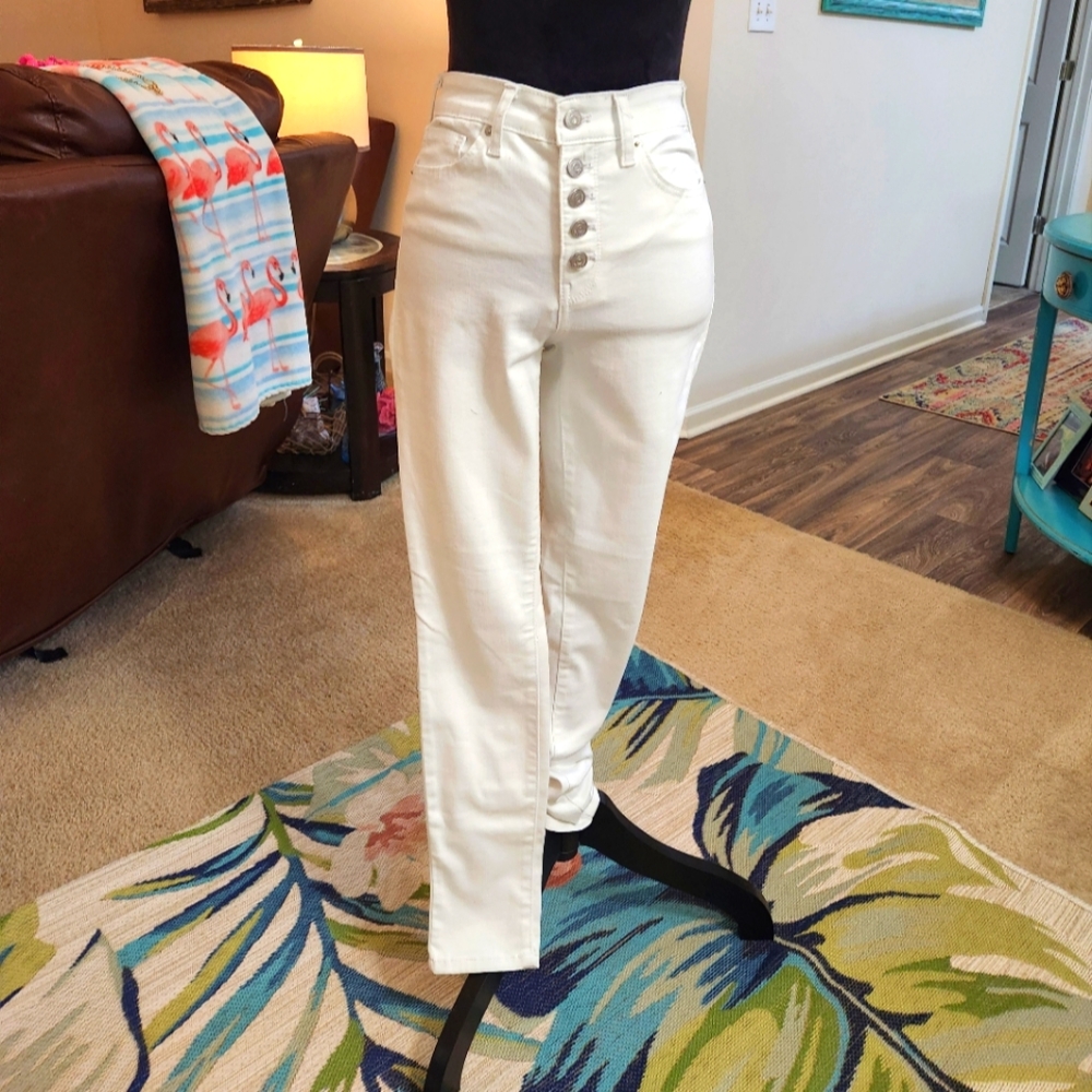 White Skinny jeans (size 4)